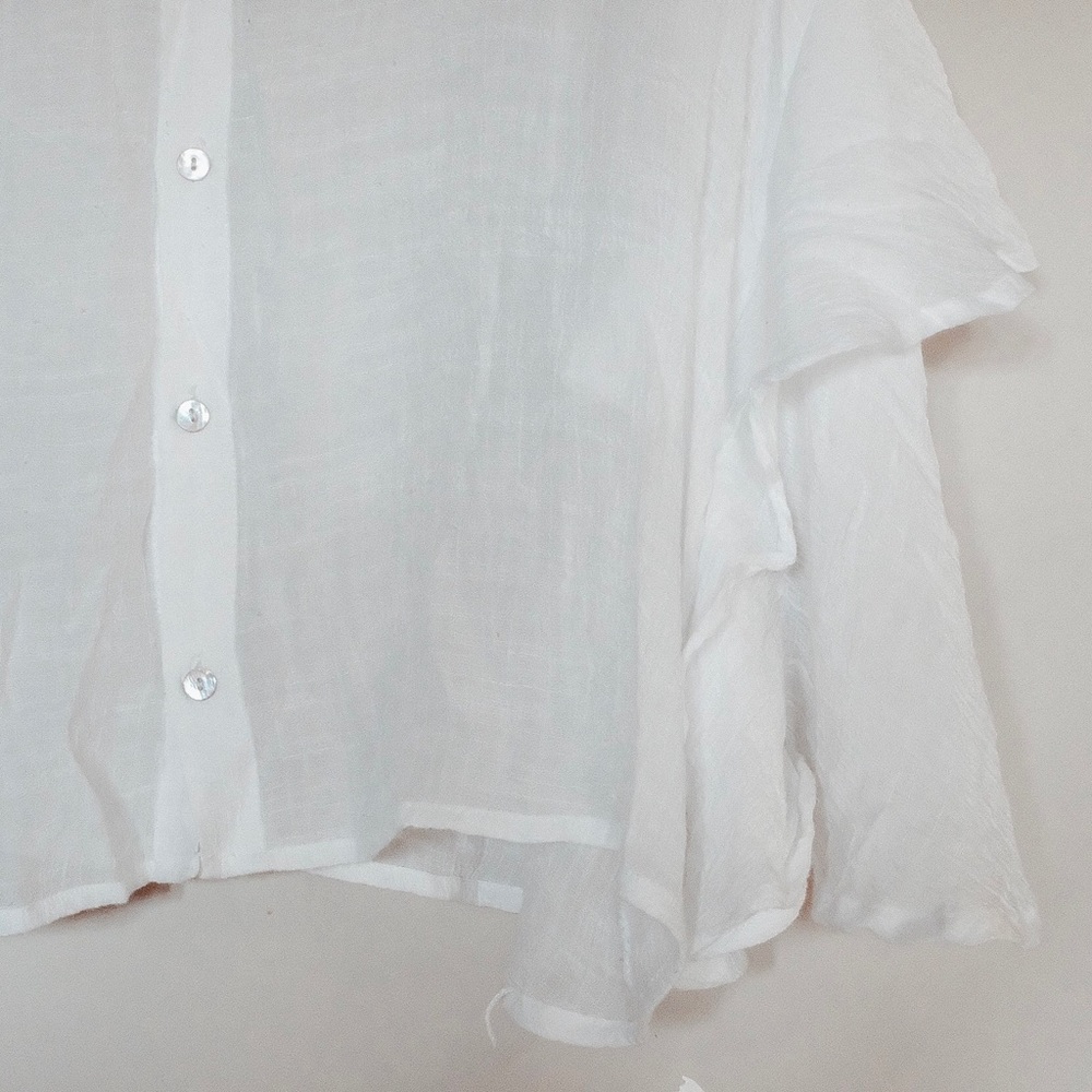 Ruffle Sleeve, Button Back Top - Picture 5 of 6